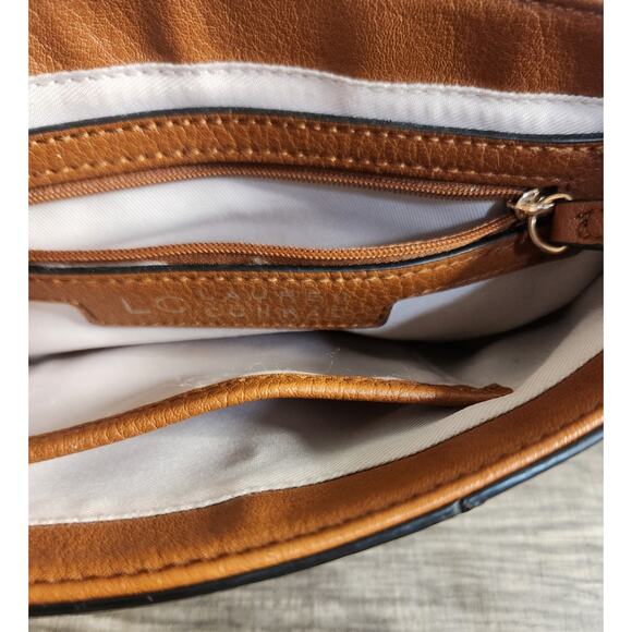 LC Lauren Conrad Tan Faux Suede Crossbody Purse - Picture 10 of 10
